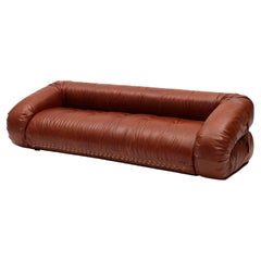 Anfibio Foldable Sofa Bed 190 cm Vintage Leather Becchi Giovannetti