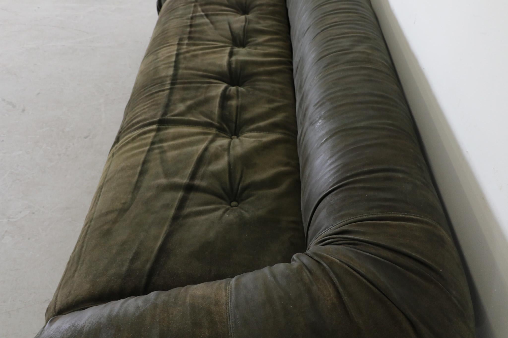 Anfibio Green Suede Sofabed by Alessandro Becchi for Giovanetti 10