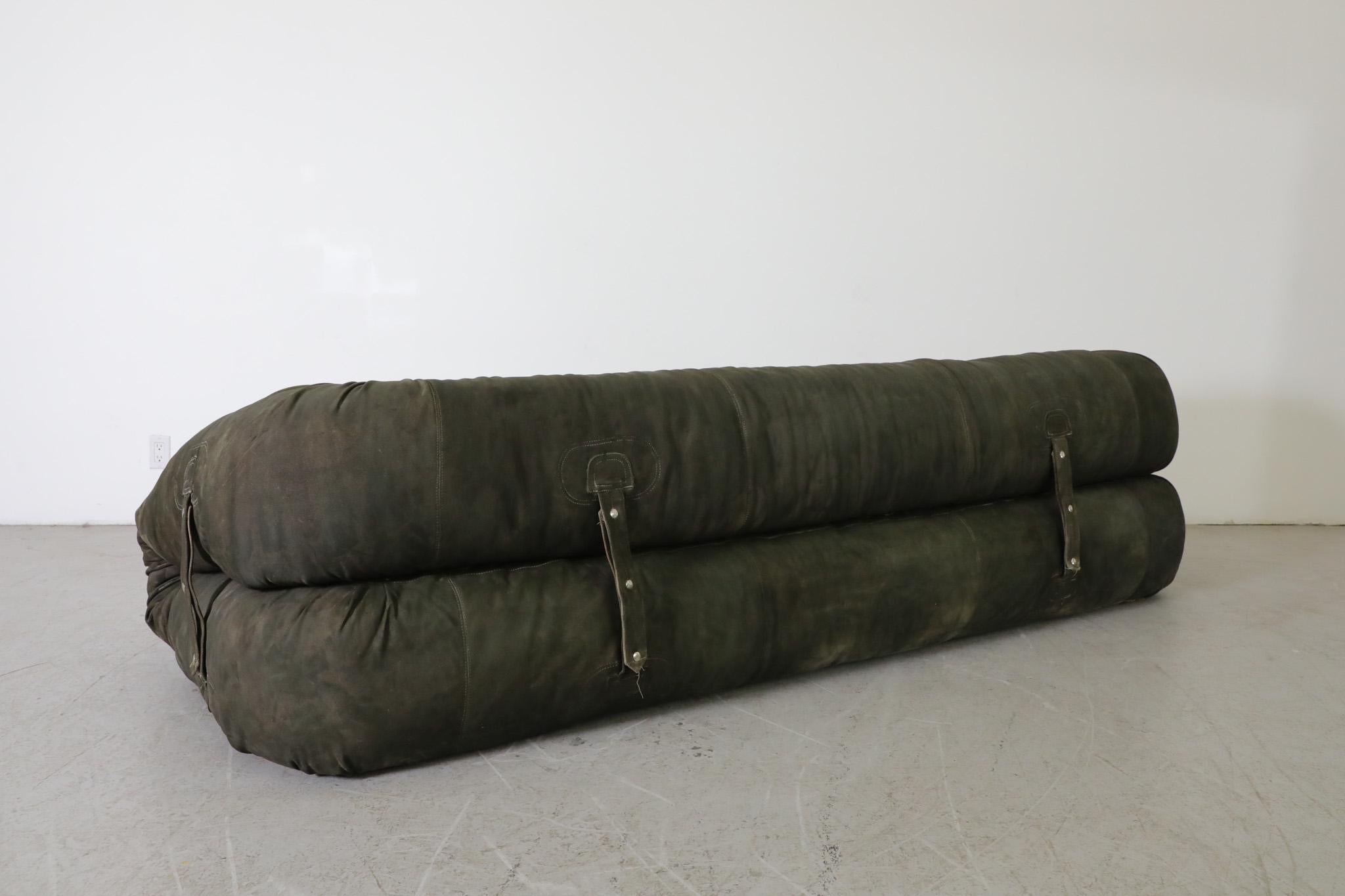 Anfibio Green Suede Sofabed by Alessandro Becchi for Giovanetti 1