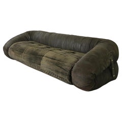 Anfibio Green Suede Sofabed by Alessandro Becchi for Giovanetti