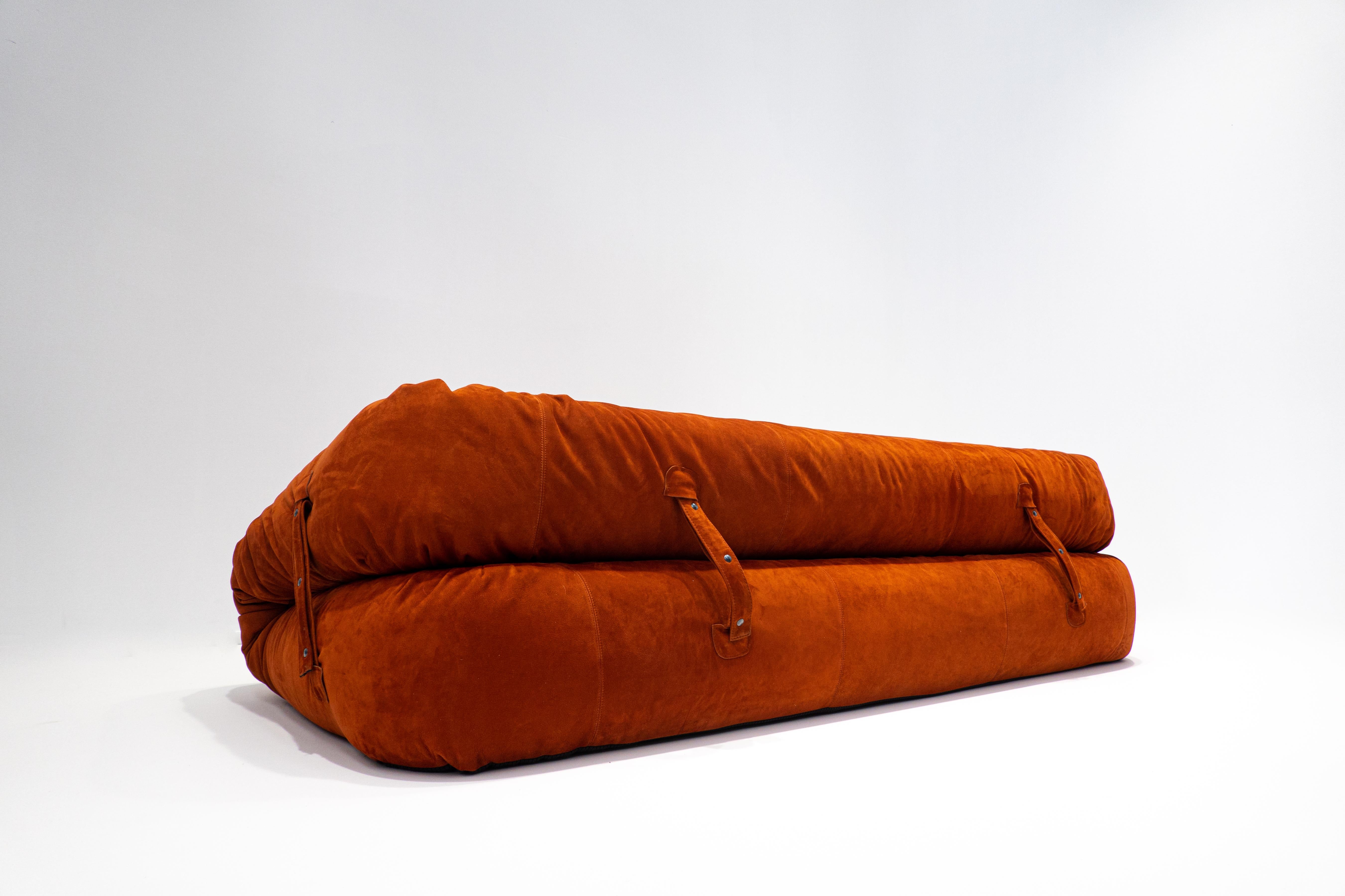 Anfibio Sofa Bed by Alessandro Becchi for Giovannetti Collezioni, Orange, 1970s 2