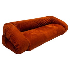Anfibio Sofa Bed by Alessandro Becchi for Giovannetti Collezioni, Orange, 1970s