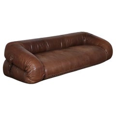 Anfibio Sofa Bed In brown Leather By Alessandro Becchi For Giovanetti Collezione