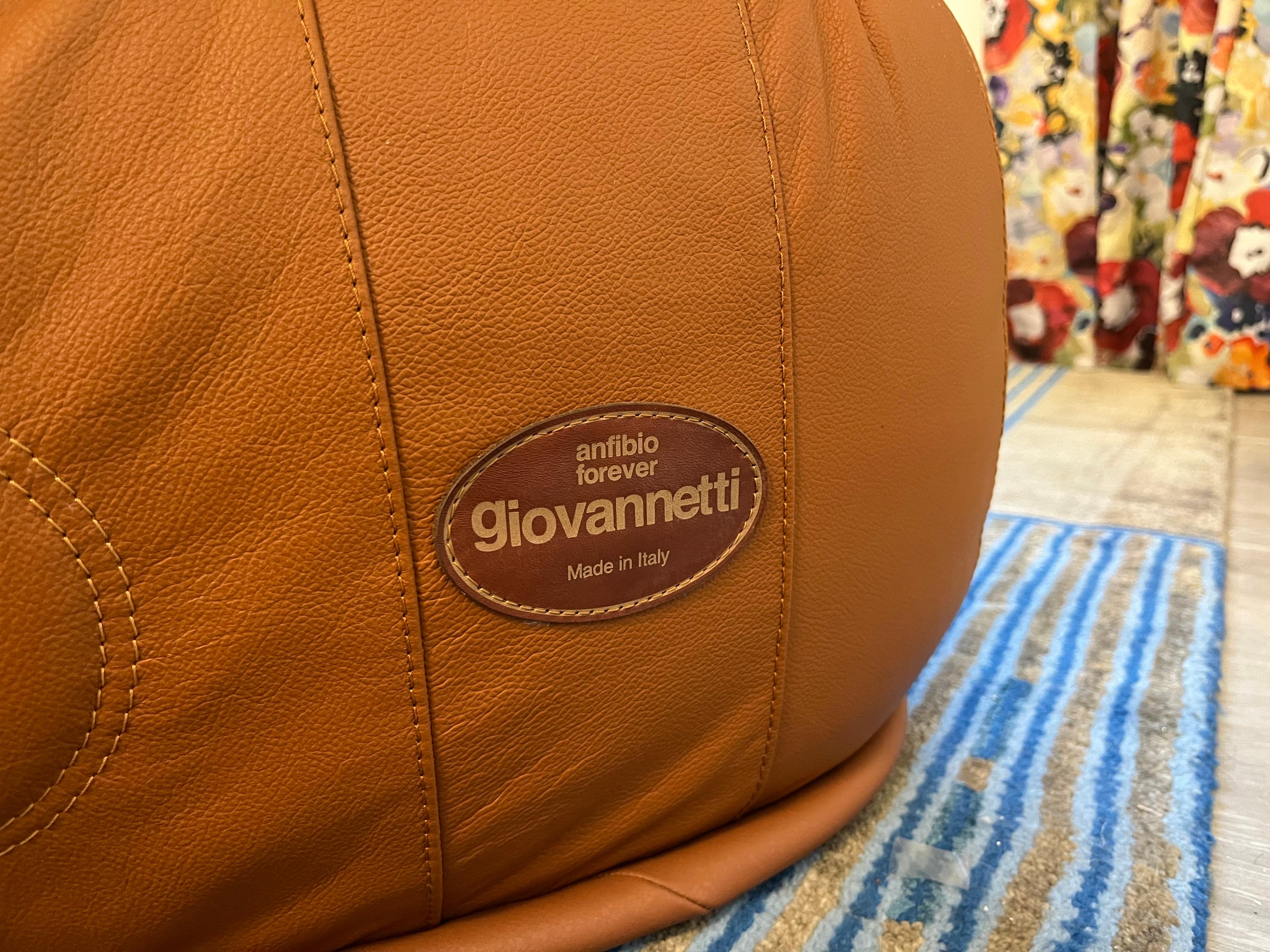 Anfibio Sofa Bed In Cognac Leather By Alessandro Becchi For Giovannetti 3