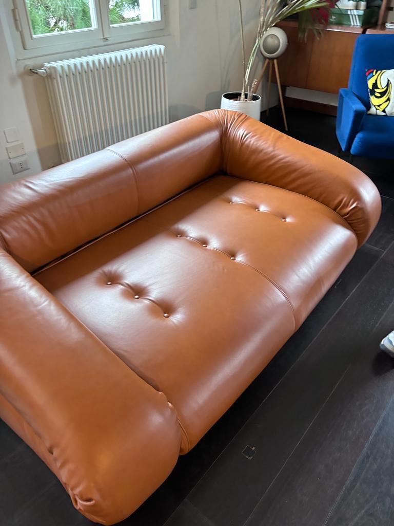 Amphibious Sofa by A.Becchi from Giovanetti 1970s Leather In Good Condition For Sale In Lucca, IT
