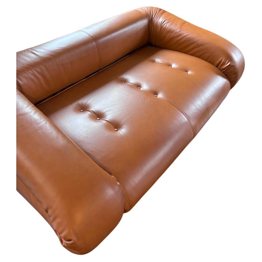 Amphibious Sofa by A.Becchi from Giovanetti 1970s Leather For Sale