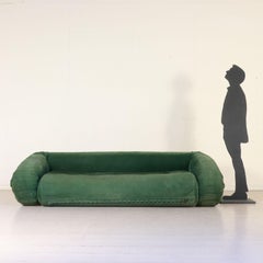 Anfibio Sofa Giovannetti Tapisserie en daim Vintage:: Italie:: 1970
