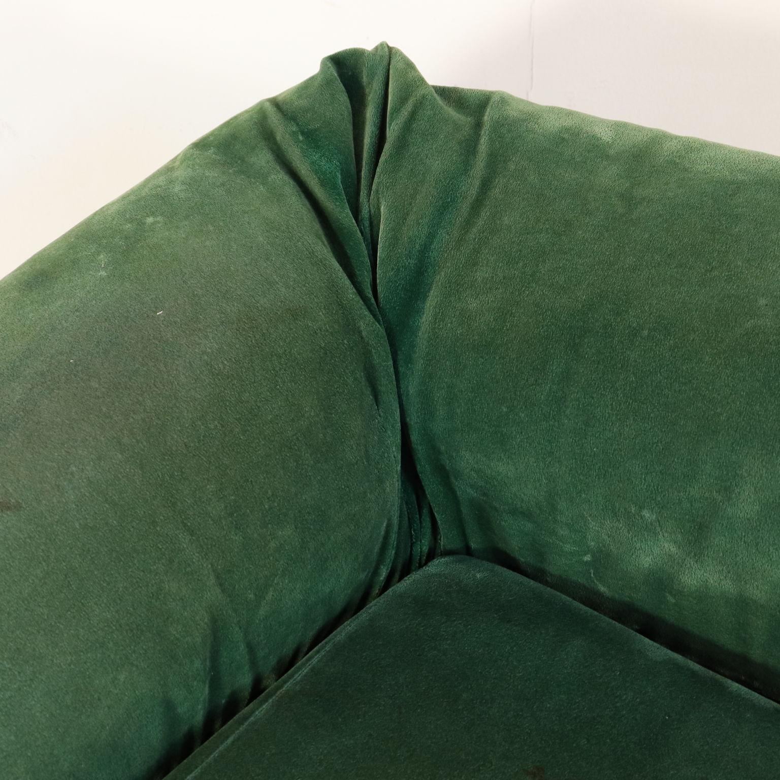 Anfibio Sofa Giovannetti Suede Upholstery Vintage, Italy, 1970s In Good Condition In Milano, IT