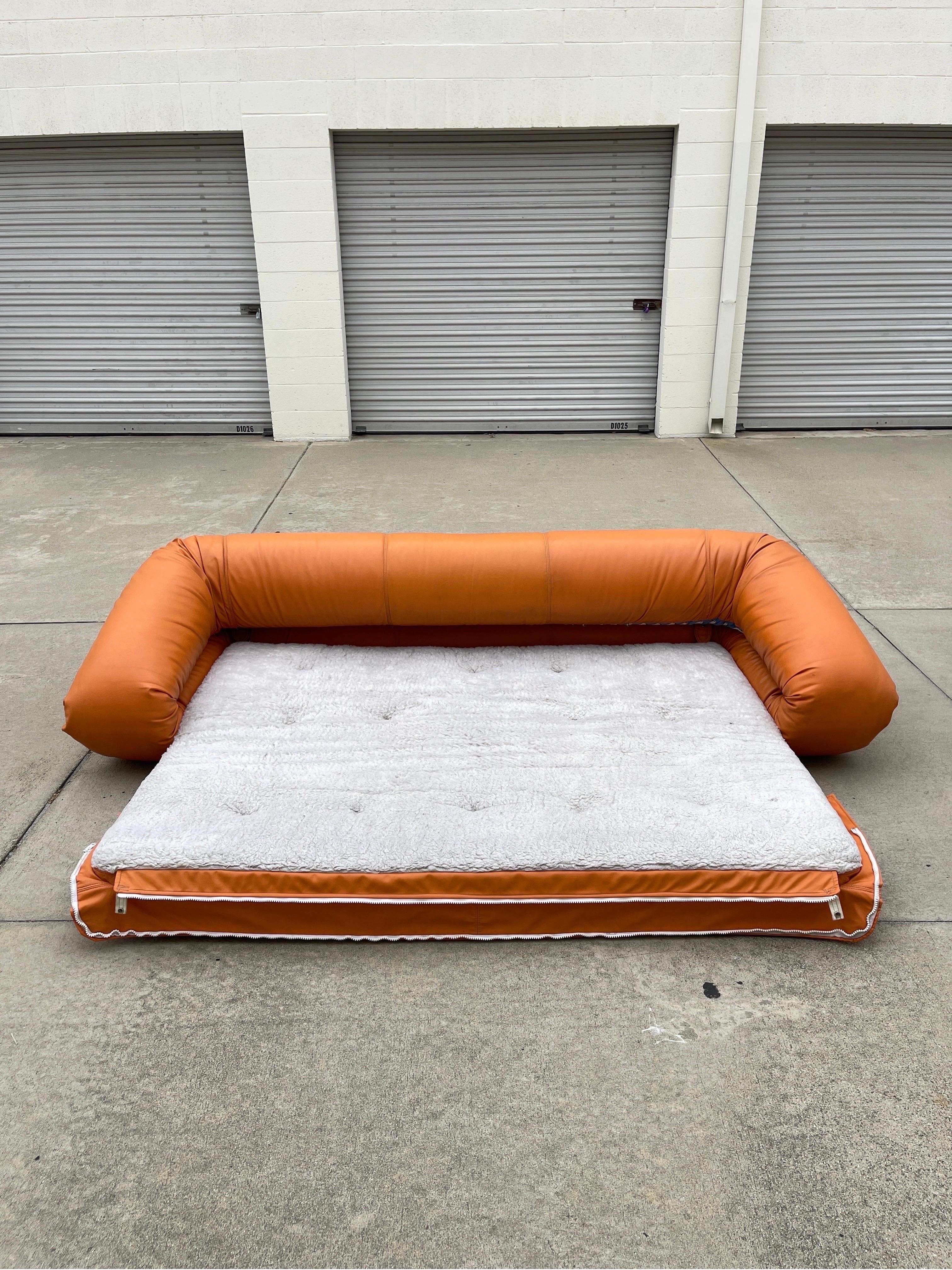 Italian Anfibio Three Seat Sofa Bed by Alessandro Becchi for Giovannetti, 1972