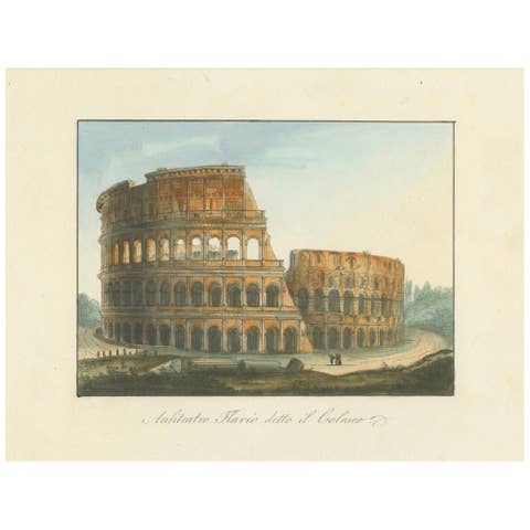 Anfiteatro Flavio detto il Colosseo – Antique View of the Colosseum, ca.1840