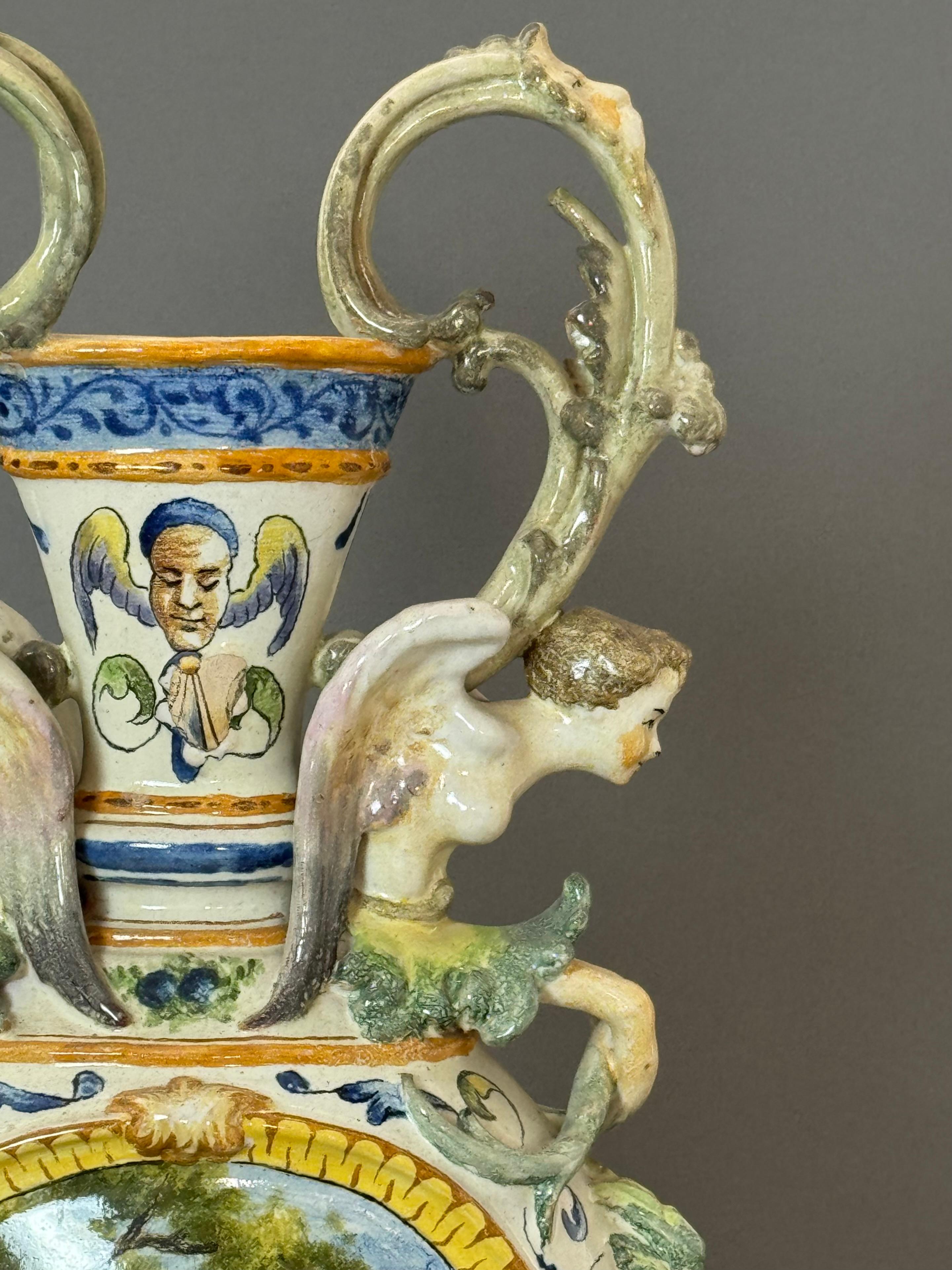 Anfora in ceramica maiolicata - seconda metà del XIX secolo in vendita 3