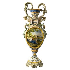 Anfora in ceramica maiolicata - seconda metà del XIX secolo