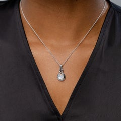 Angara 1.25ct Round Moonstone Silver Infinity Knot Pendant Necklace