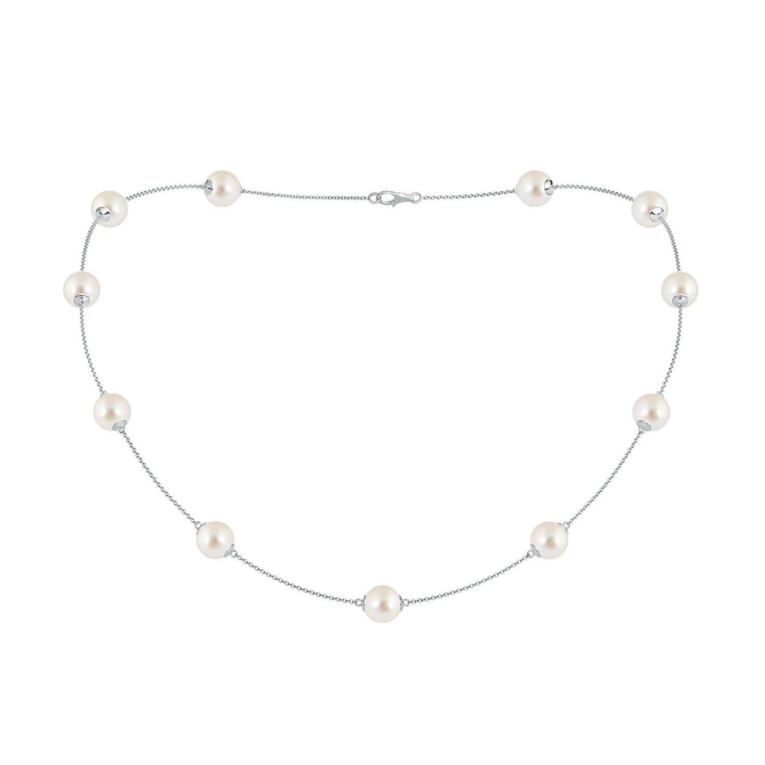 Angara 18" South Sea Cultured Pearl Dewdrop Necklace in 14K Solid Gold for Women
