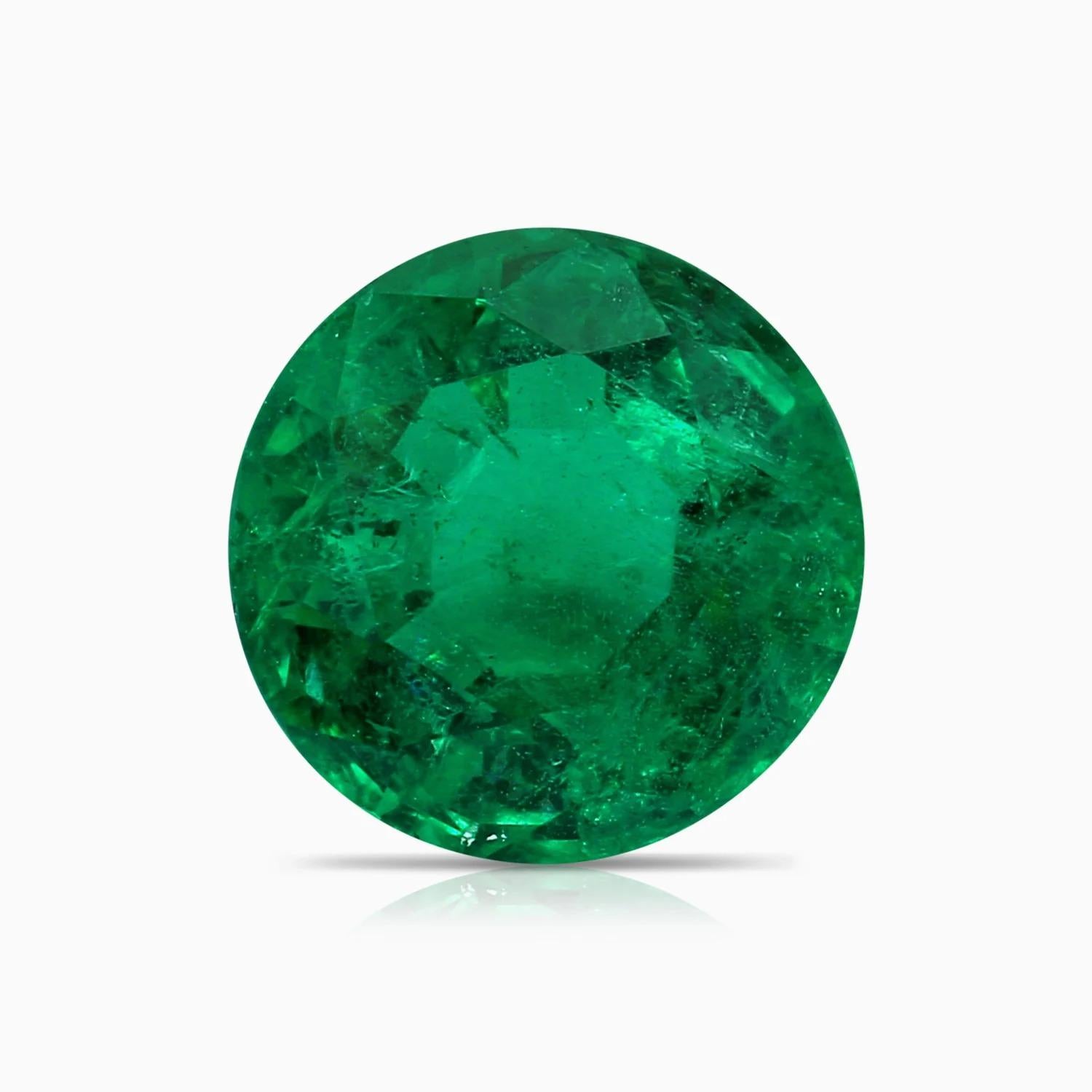 For Sale:  Angara Bezel-Set Gia Certified Solitaire Emerald Ring in Platinum 5