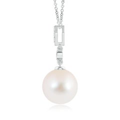 Ciondolo Angara Classic con perle d'acqua dolce coltivate e diamanti in oro massiccio 14K