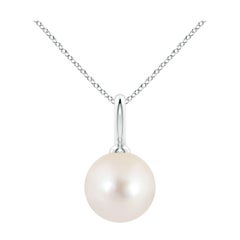 Ciondolo solitario con perla d'acqua dolce di Angara Classic in platino