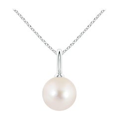 Ciondolo solitario con perla d'acqua dolce di Angara Classic in platino