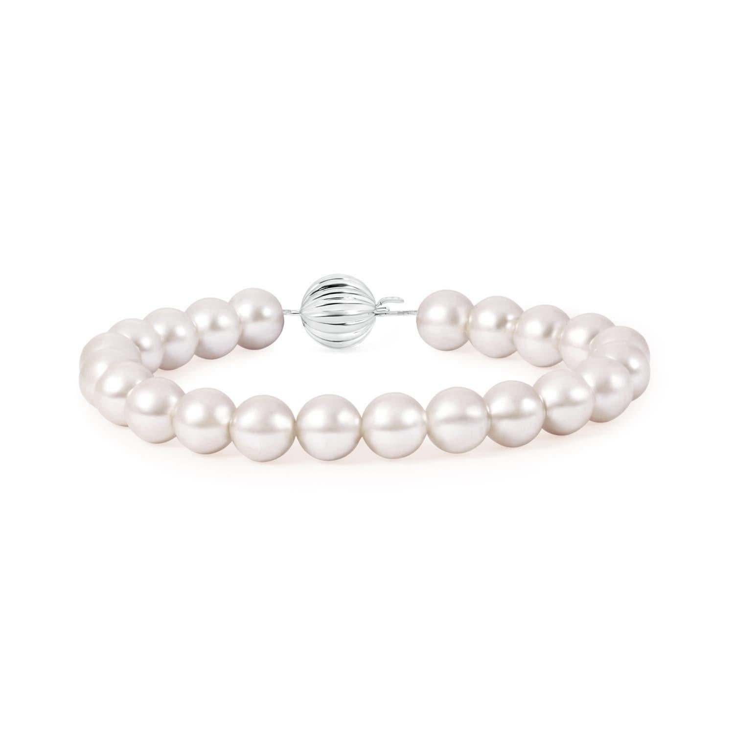 Bracelet classique de perles de culture des mers du Sud en or massif 14K Neuf - En vente à Los Angeles, CA