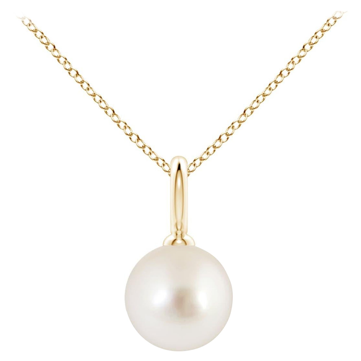 Angara Classic South Sea Cultured Pearl Solitaire Pendant in 14K Solid Gold