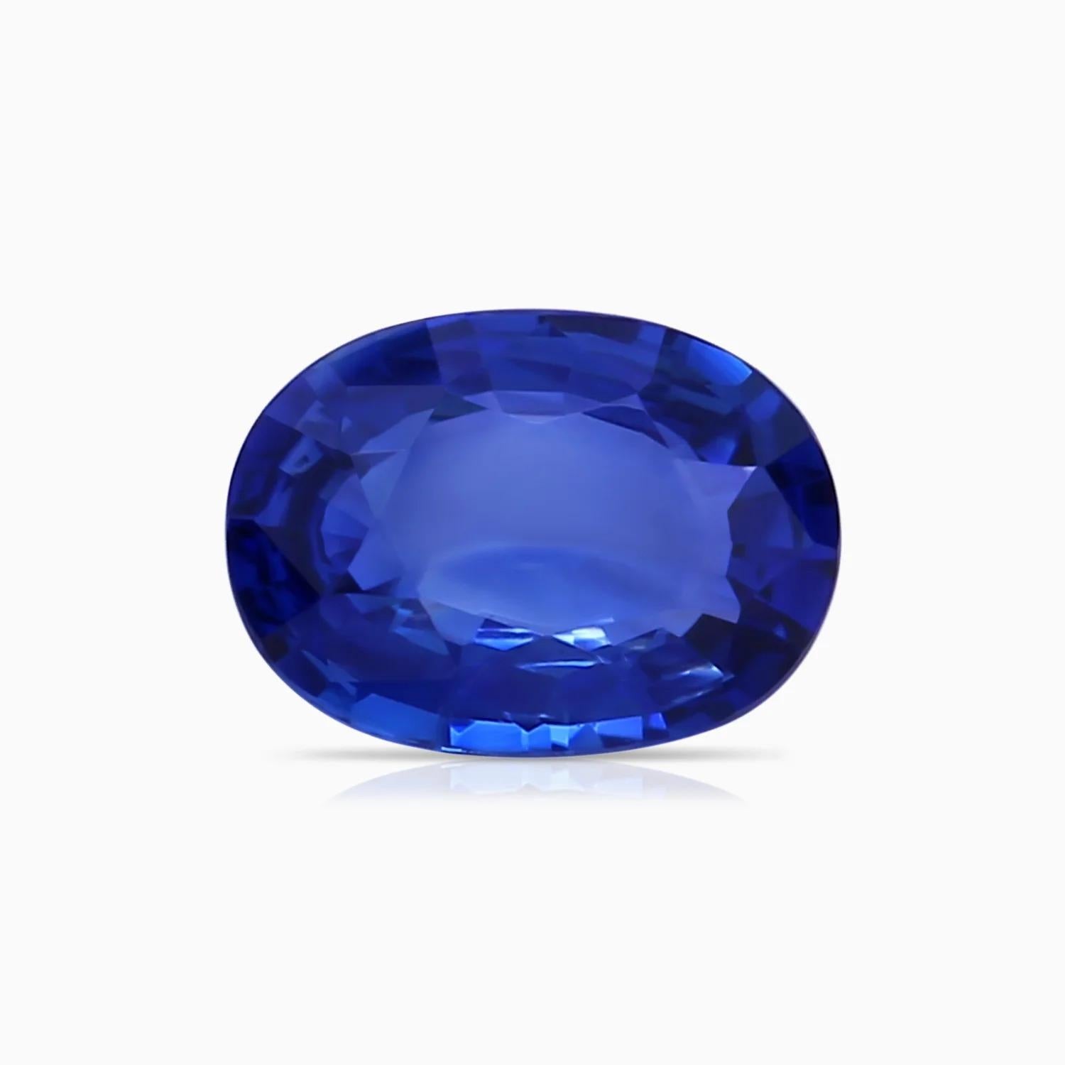 Angara Diana GIA Certified Natural Blue Sapphire Ring in Yellow Gold with Halo 6