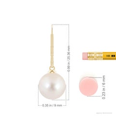 Angara Freshwater Cultured Pearl Earrings with Leverback in 14K Solid Gold