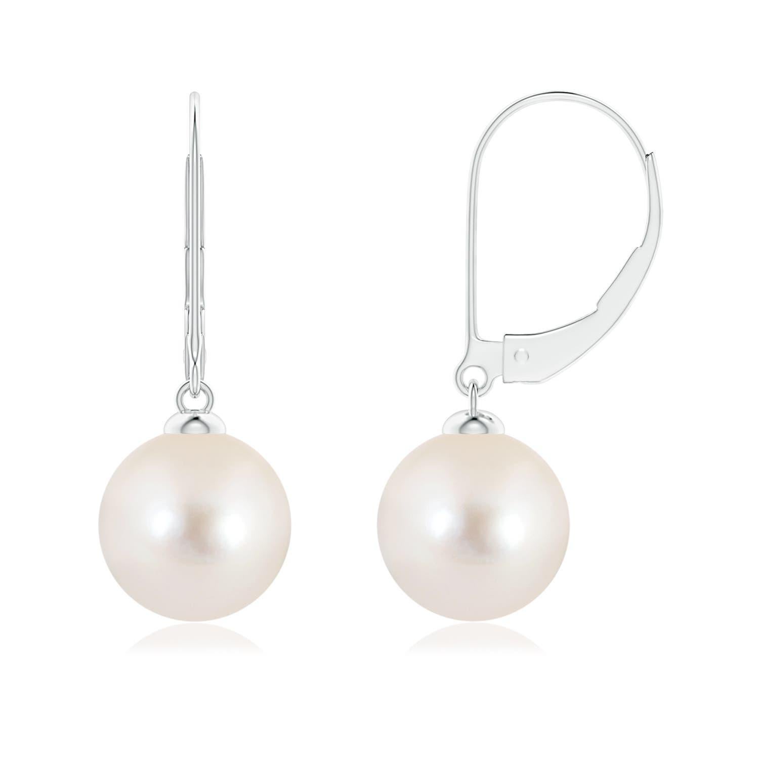 Boucles d'oreilles en or massif 14 carats avec perles de culture d'eau douce Angara Pour femmes en vente