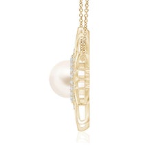 Angara Freshwater Cultured Pearl Gemini Multi-Wear Starburst Pendant in 14K Gold