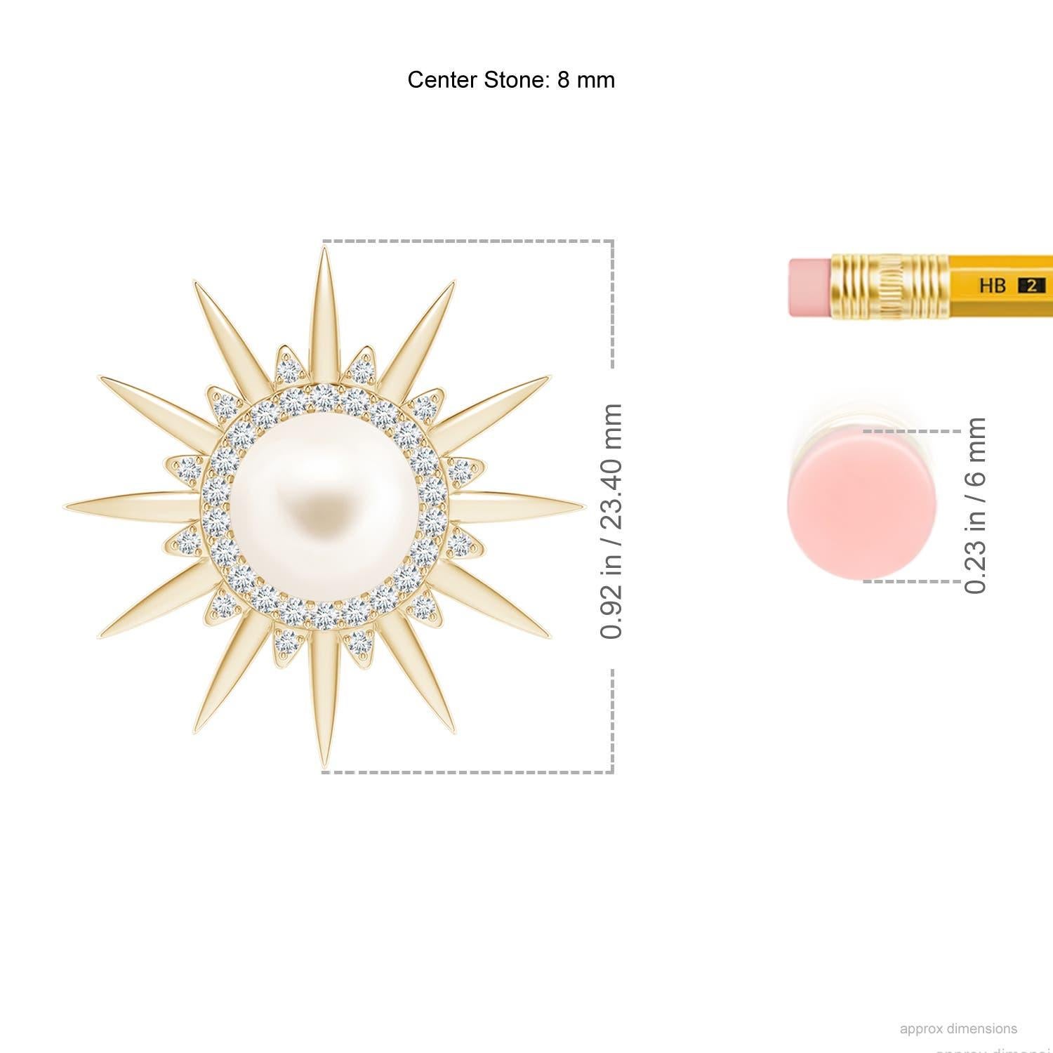 Angara Freshwater Cultured Pearl Gemini Multi-Wear Starburst Pendant in 14K Gold For Sale 1