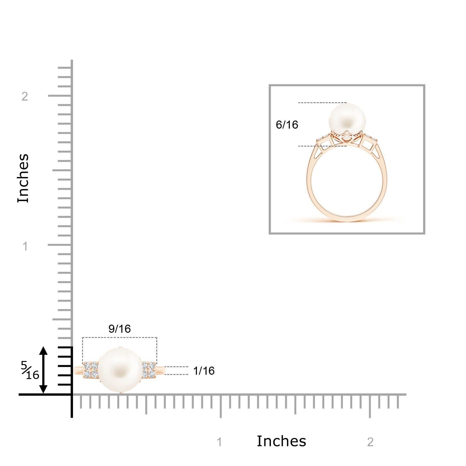 Bague Angara en or massif 14K avec perles de culture d'eau douce et diamants en grappe Neuf - En vente à Los Angeles, CA