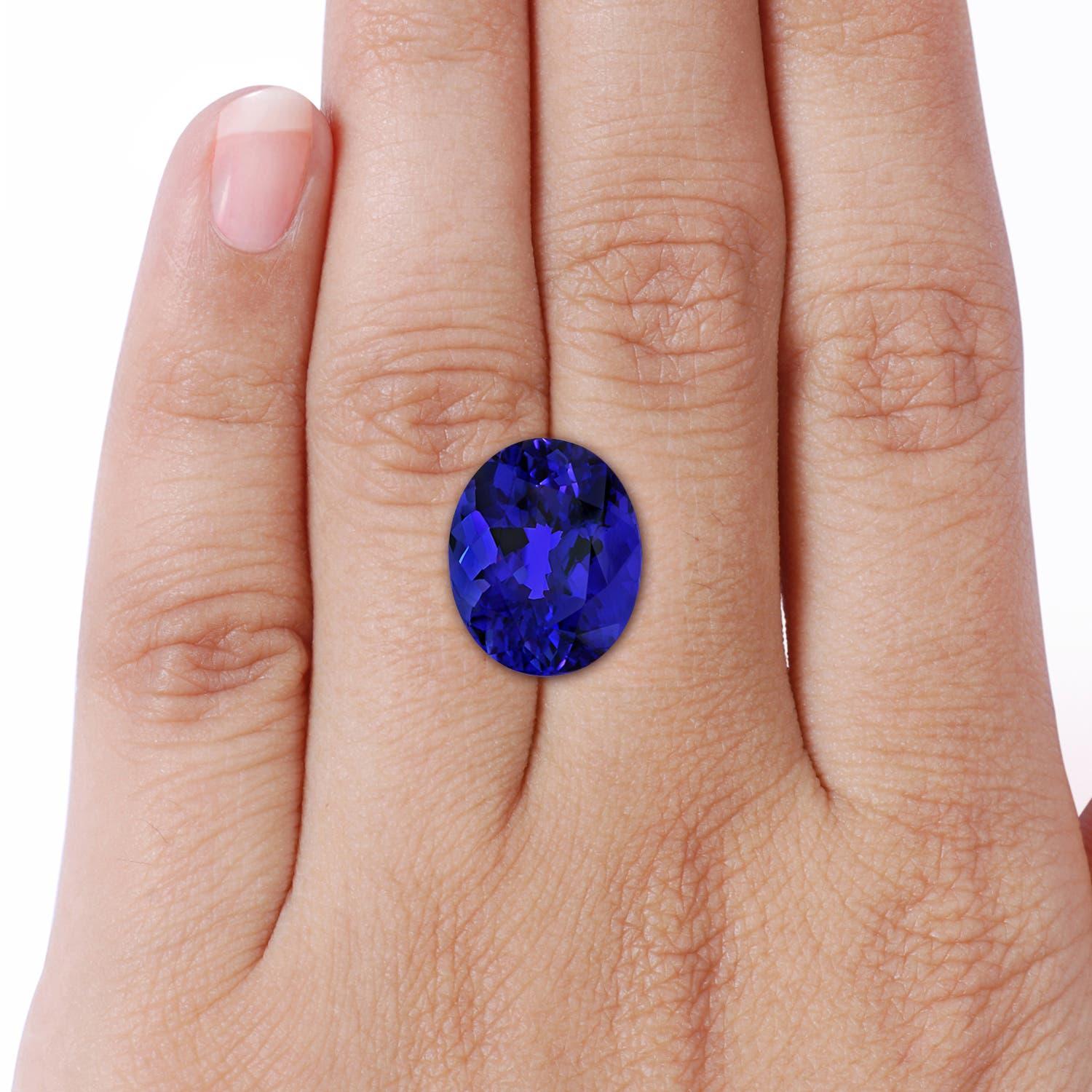 For Sale:  Angara GIA Certified & Appraised Natural Tanzanite Halo Ring in Rose Gold 8