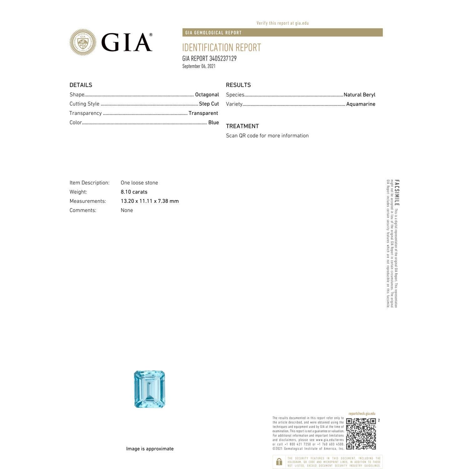 Angara Gia Certified Aquamarine Ring in Yellow Gold with Marquise Diamonds 3