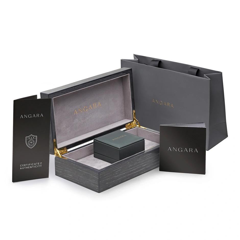 En vente :  ANGARA, bague en or blanc avec opale noire de 6,58 carats certifiée par le GIA et tige conique inversée 8