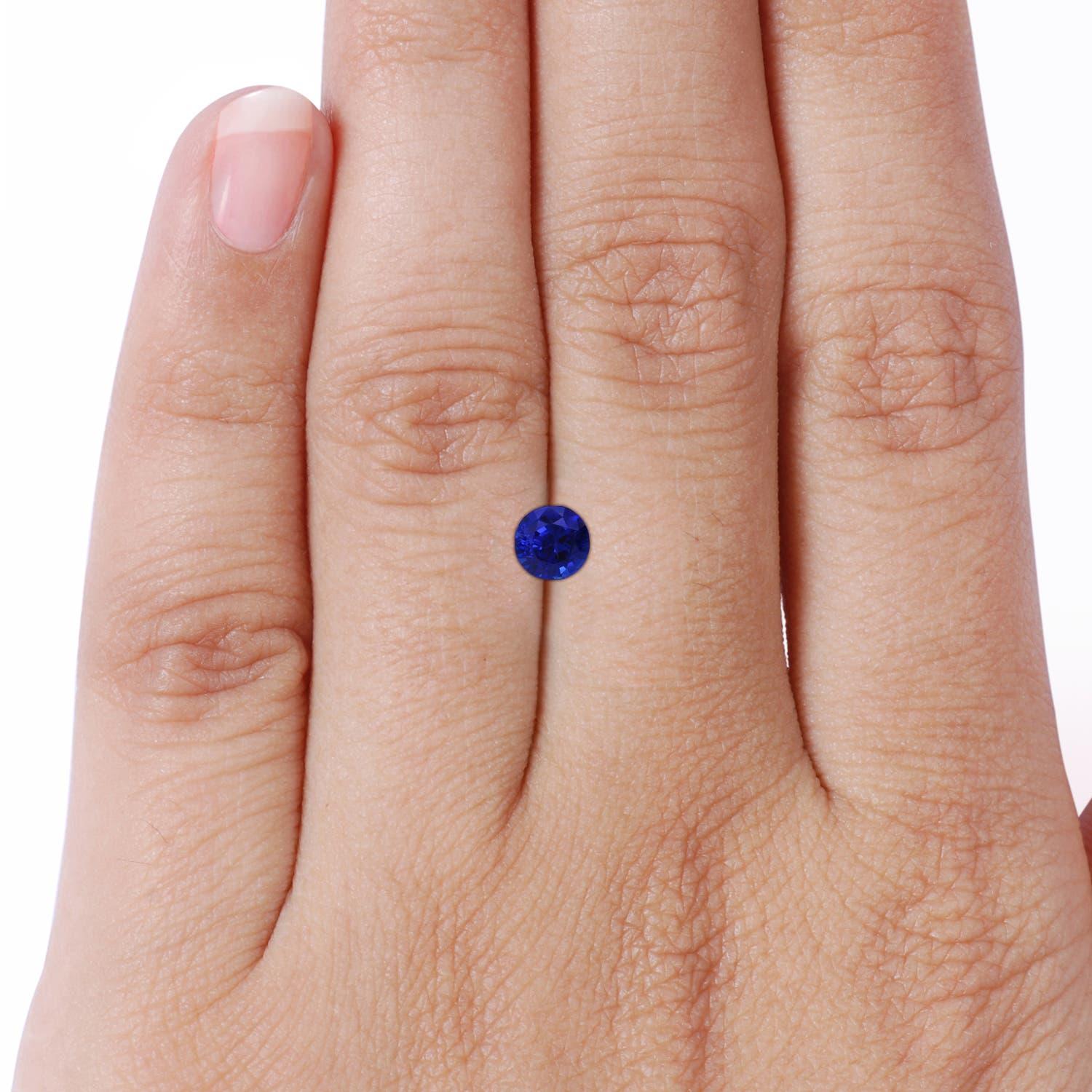 For Sale:  ANGARA GIA Certified Blue Sapphire & Diamond Halo Twist Shank Ring in Platinum 7