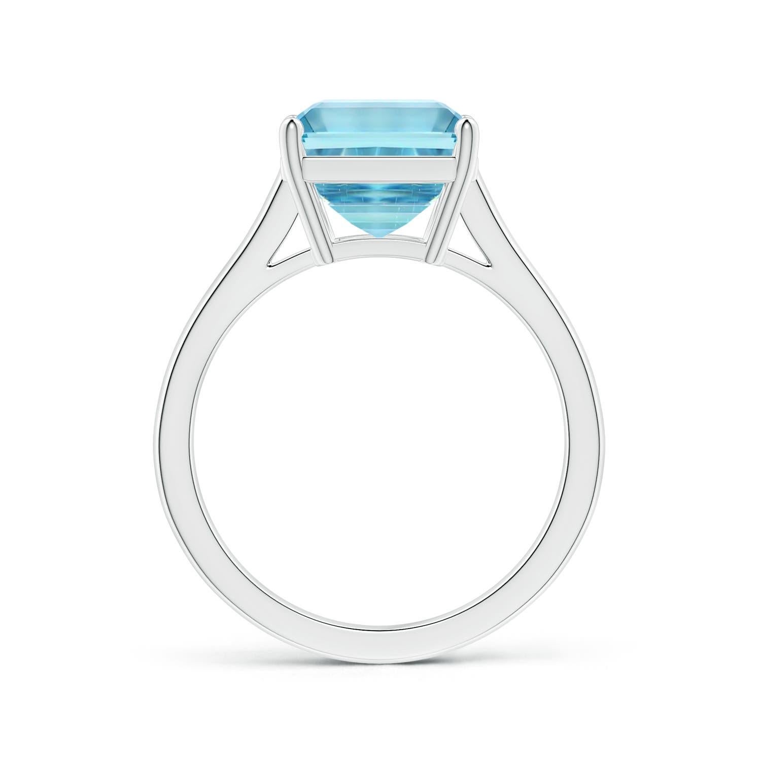 For Sale:  ANGARA GIA Certified Emerald-Cut 4.71ct Aquamarine Ring in 14K White Gold  3