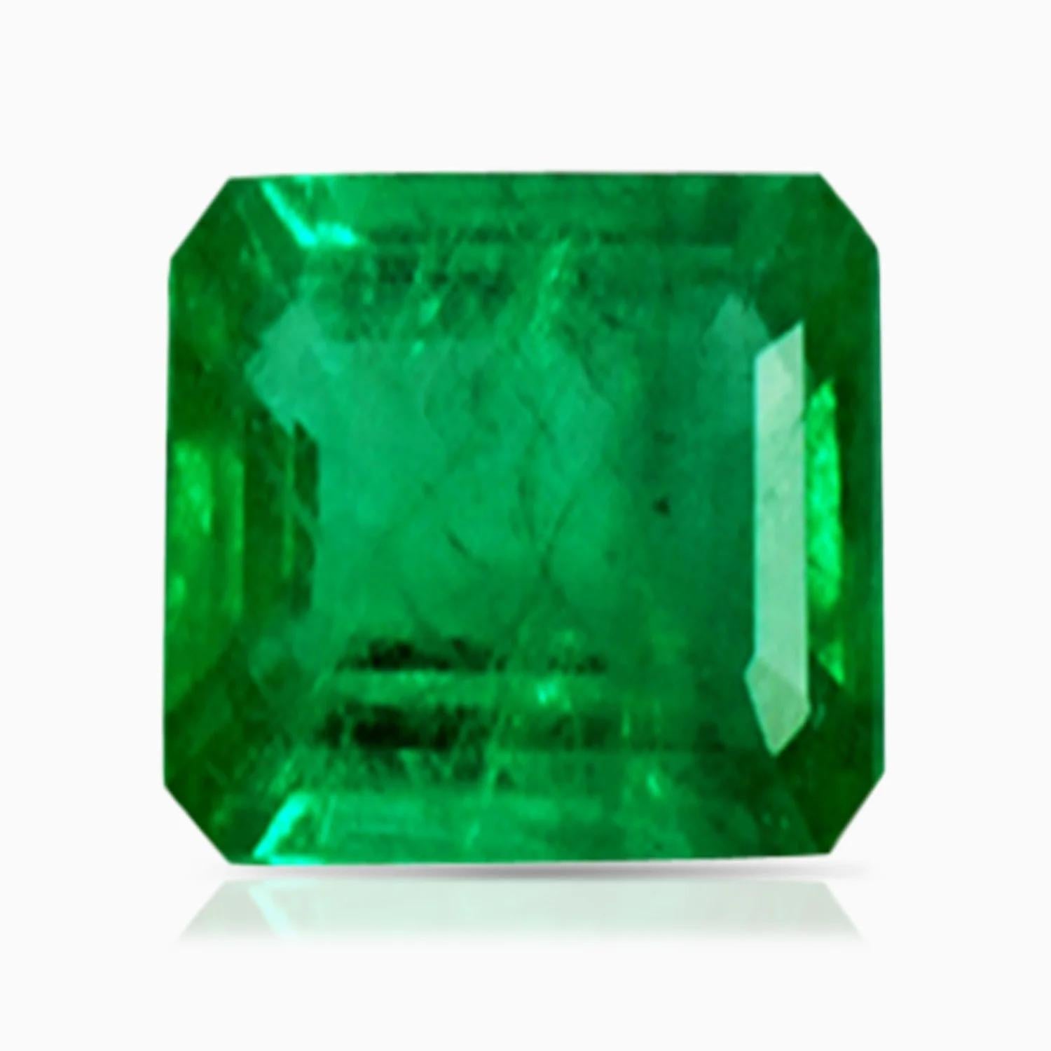 Angara Gia Certified Emerald-Cut Emerald Ring in Platinum with Diamond Halo 6