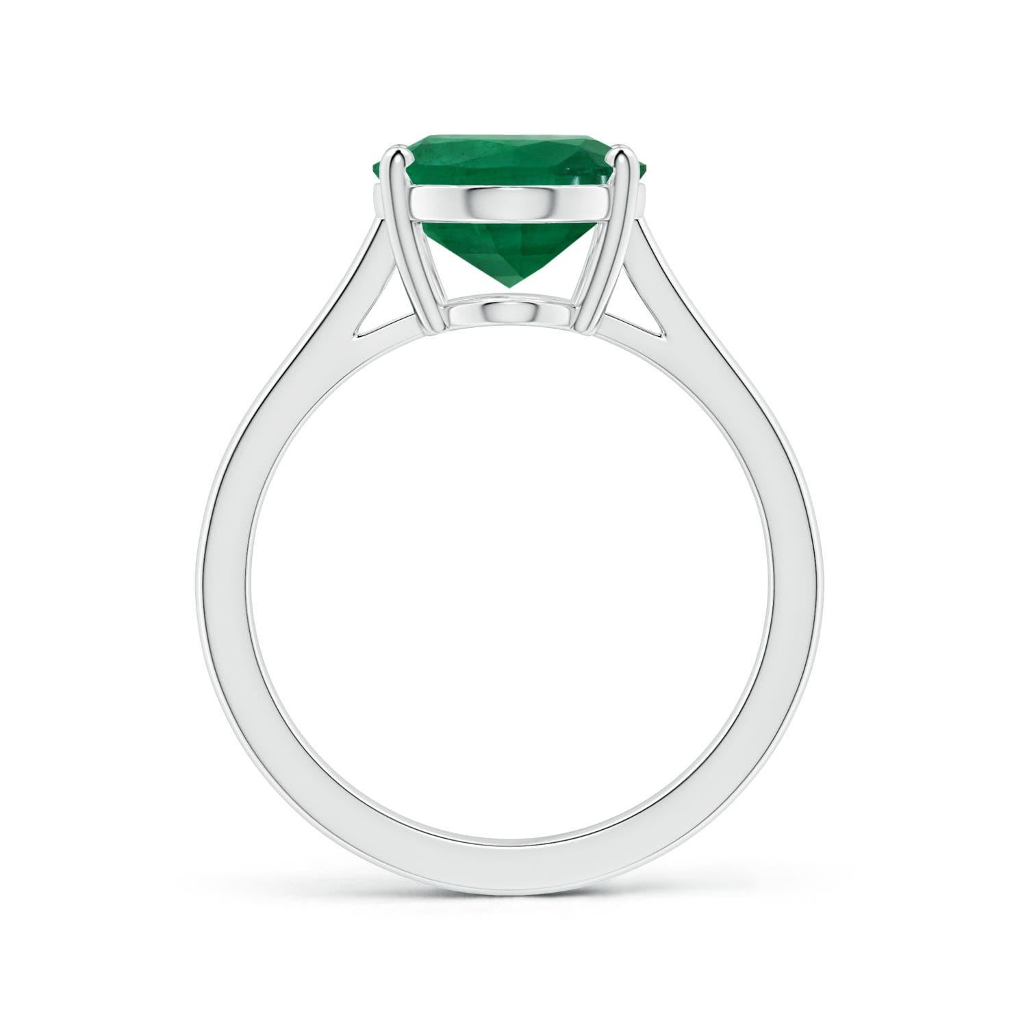 Im Angebot: ANGARA Solitär-Ring aus Weißgold mit GIA-zertifiziertem Smaragd () 2