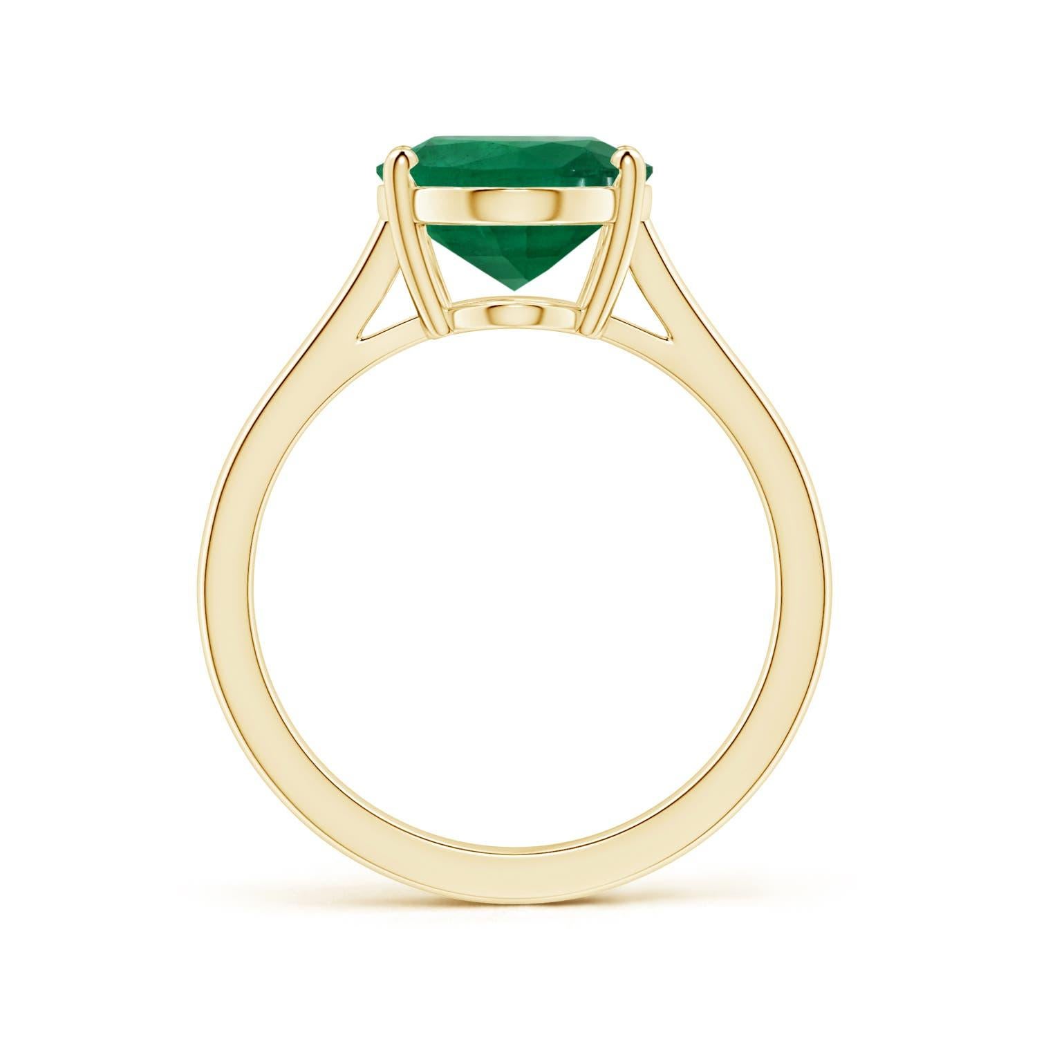 For Sale:  ANGARA GIA Certified Emerald Solitaire Ring in White Gold 2