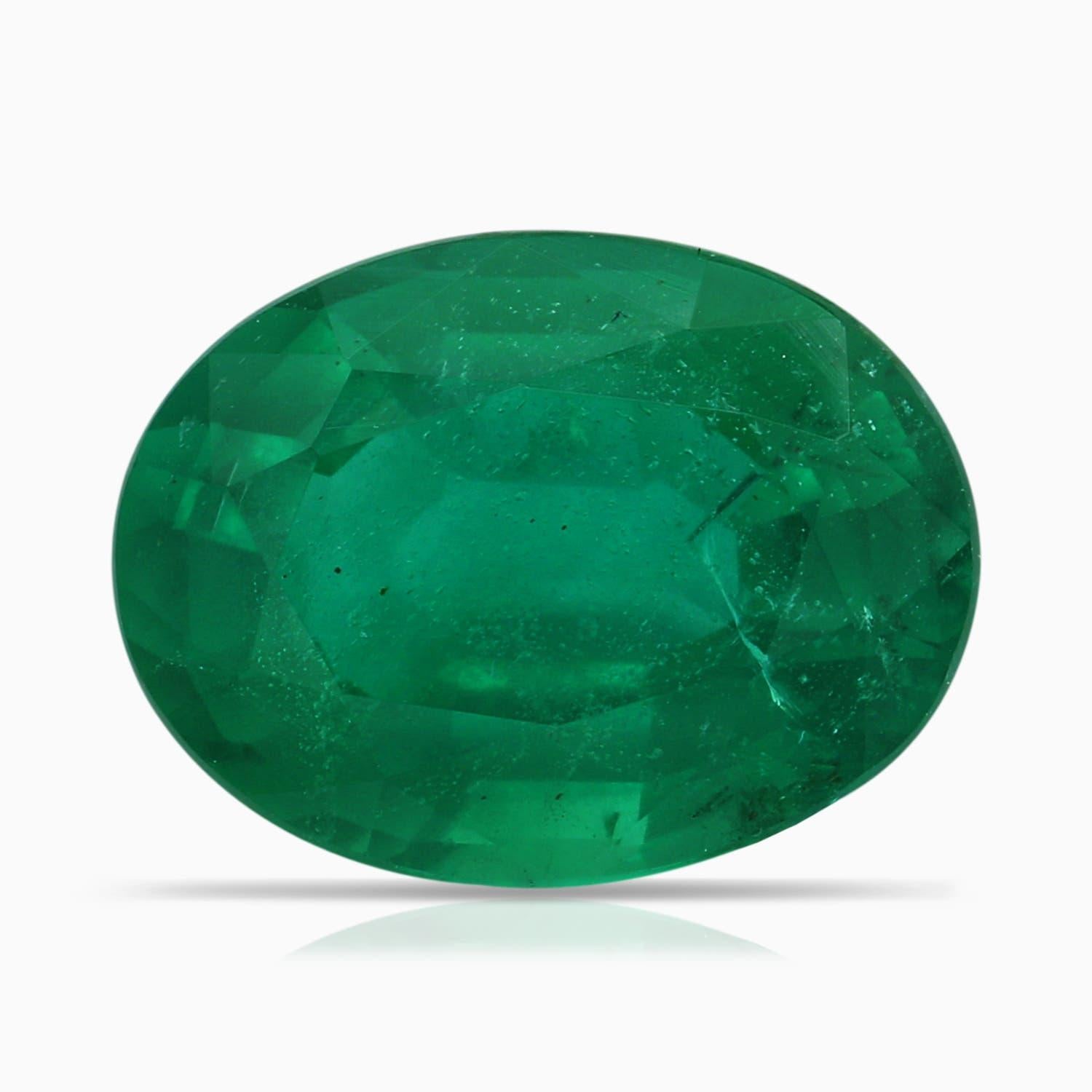 ANGARA GIA Certified Emerald Solitaire Ring in White Gold 6