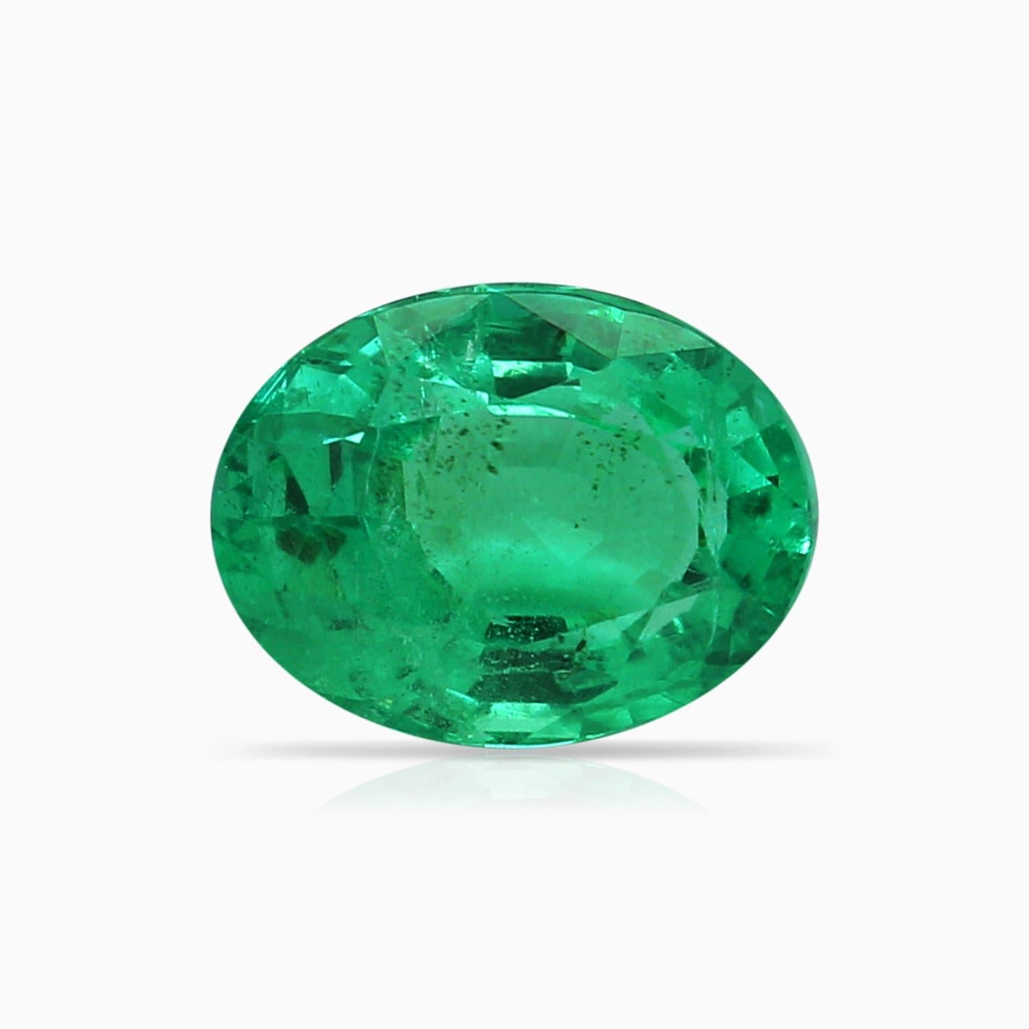 For Sale:  ANGARA GIA Certified Emerald Twisted Vine Ring in Platinum with Diamond Halo 6
