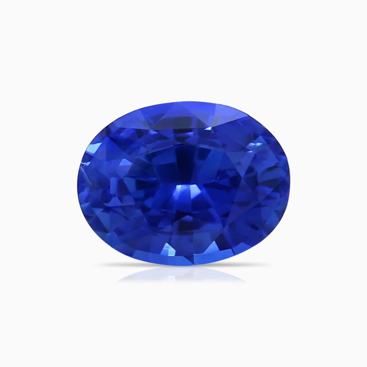 En vente :  Angara, bague en platine avec saphir bleu naturel à 3 pierres et diamants certifiés GIA 6