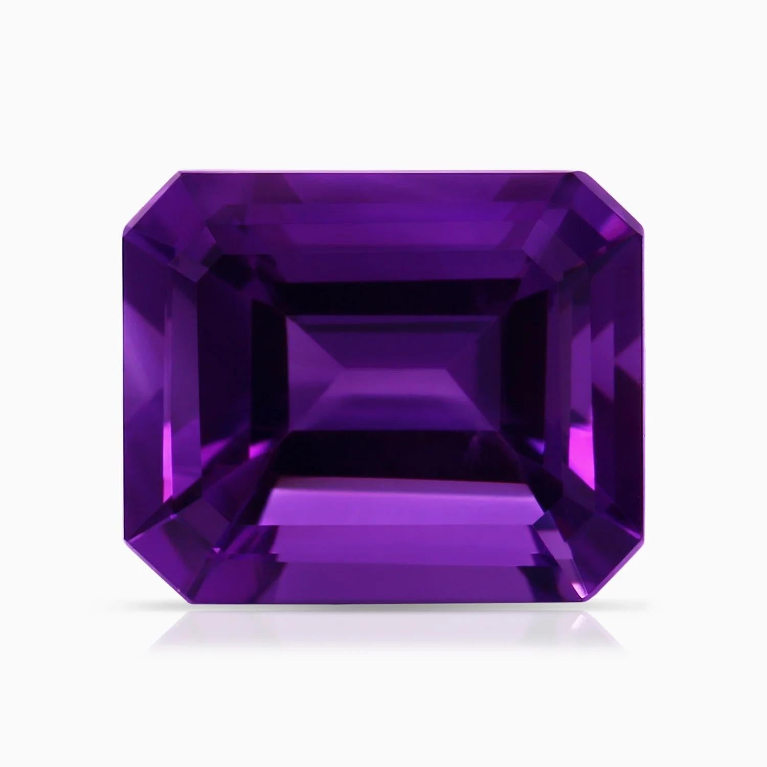 GIA Certified Natural Amethyst Crossover Ring in White Gold with Diamonds 5
