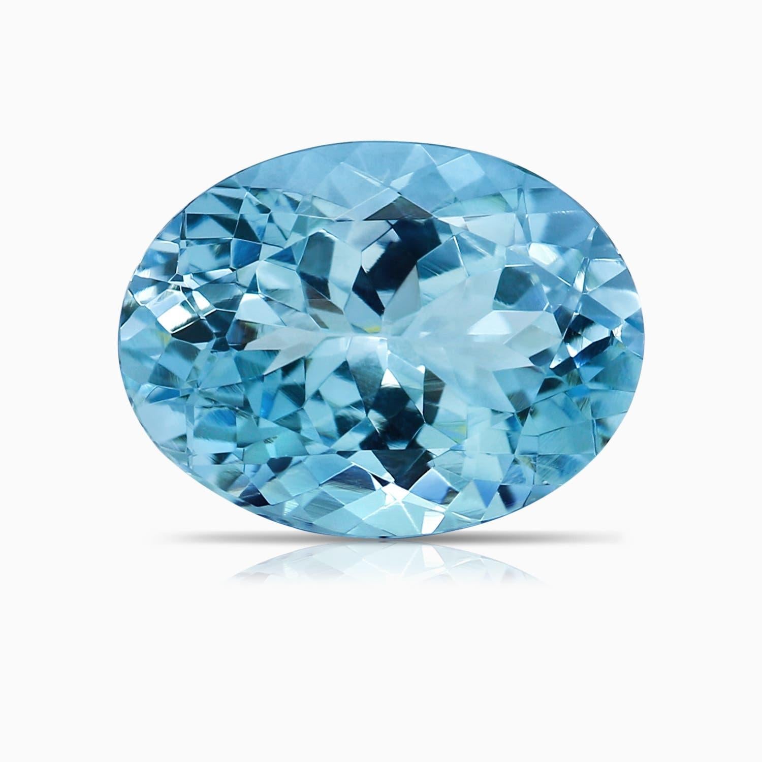 For Sale:  Angara GIA Certified Natural Aquamarine & Diamond Ring in Rose Gold 5