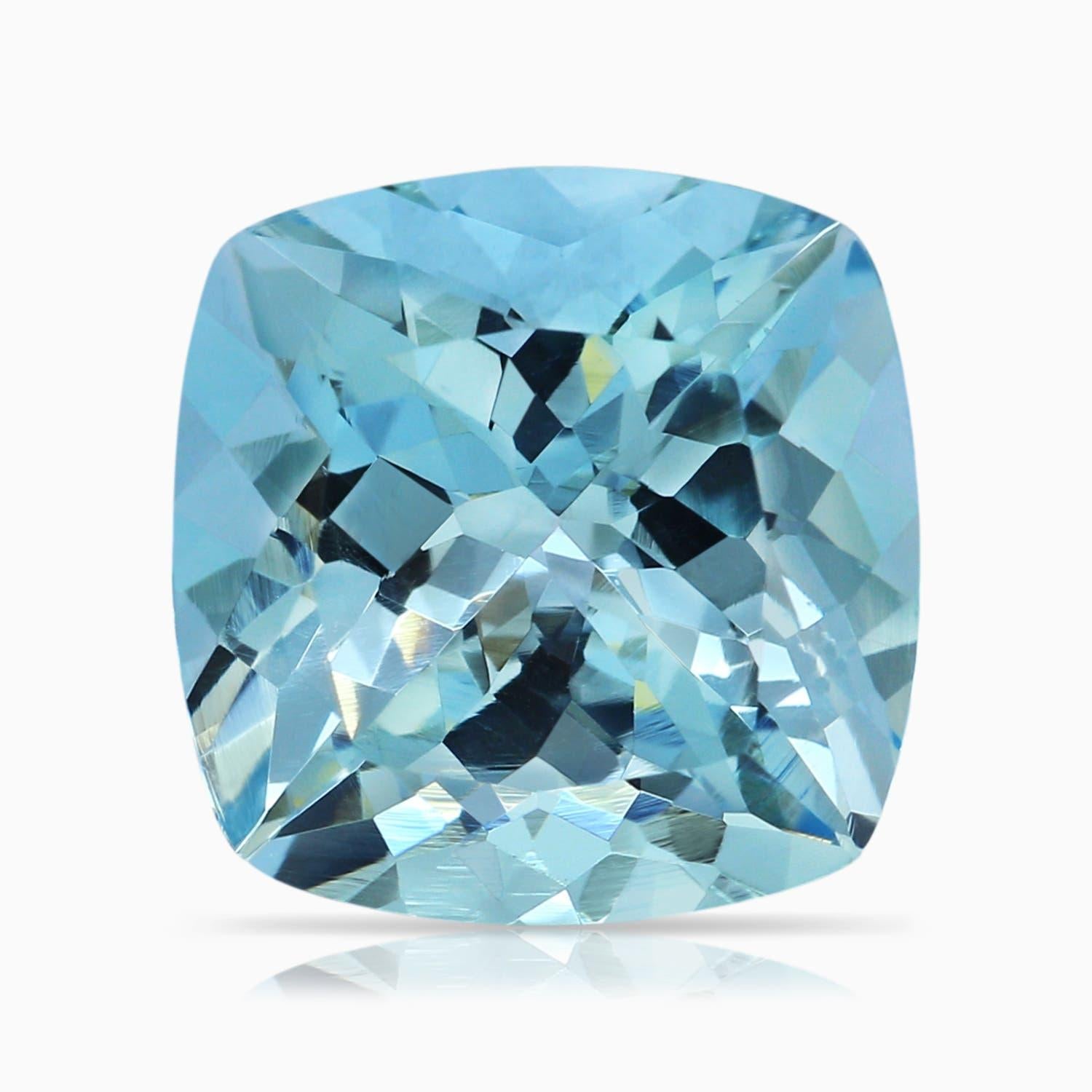 For Sale:  ANGARA GIA Certified Natural Aquamarine Infinity Diamond Ring in Rose Gold 6