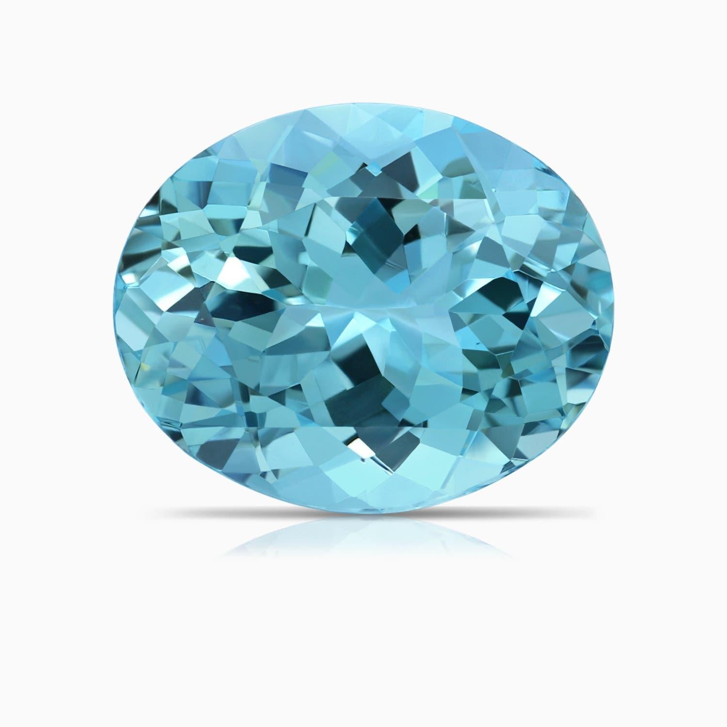 ANGARA GIA Certified Natural Aquamarine Ring in Platinum with Diamond Accents 6