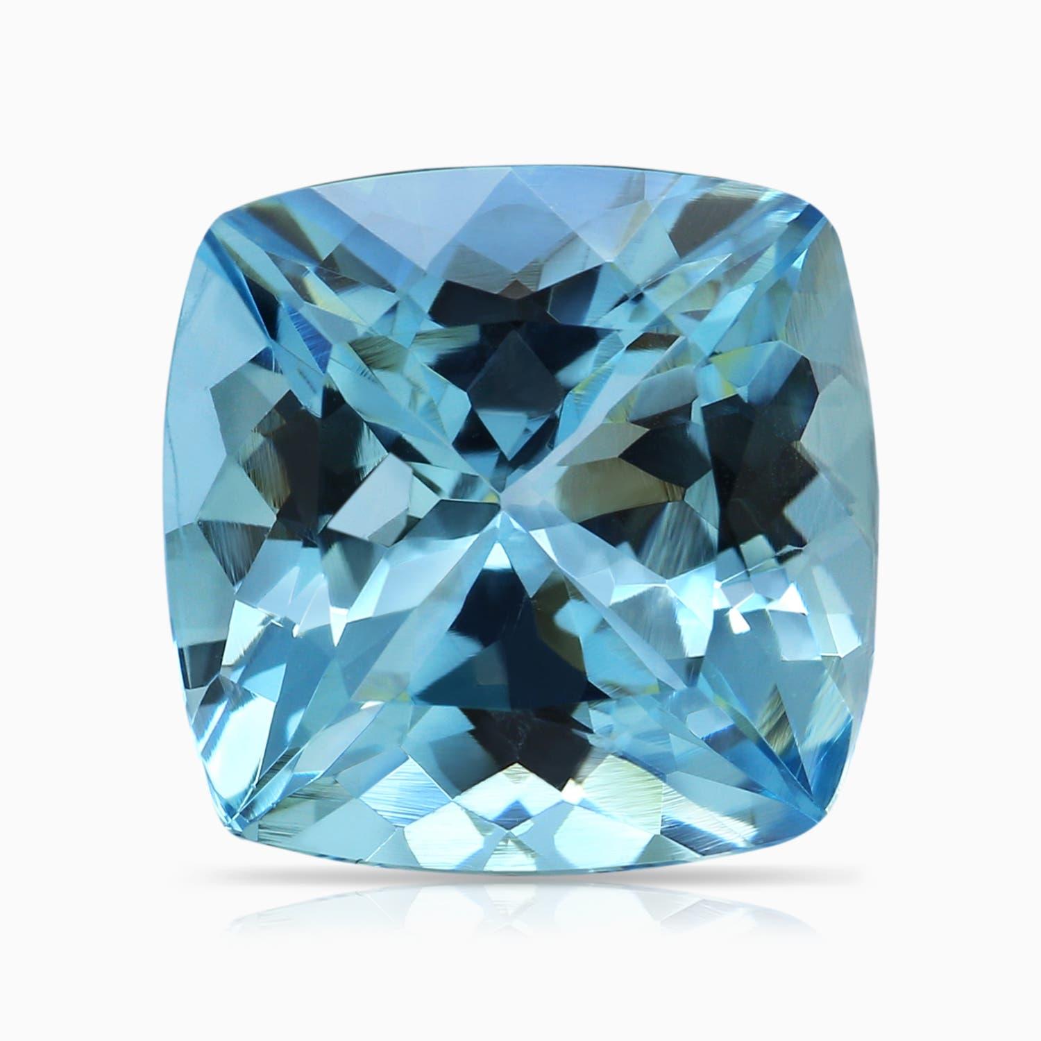 Angara Gia Certified Natural Aquamarine Ring in Rose Gold with Pave-Set Diamonds 6