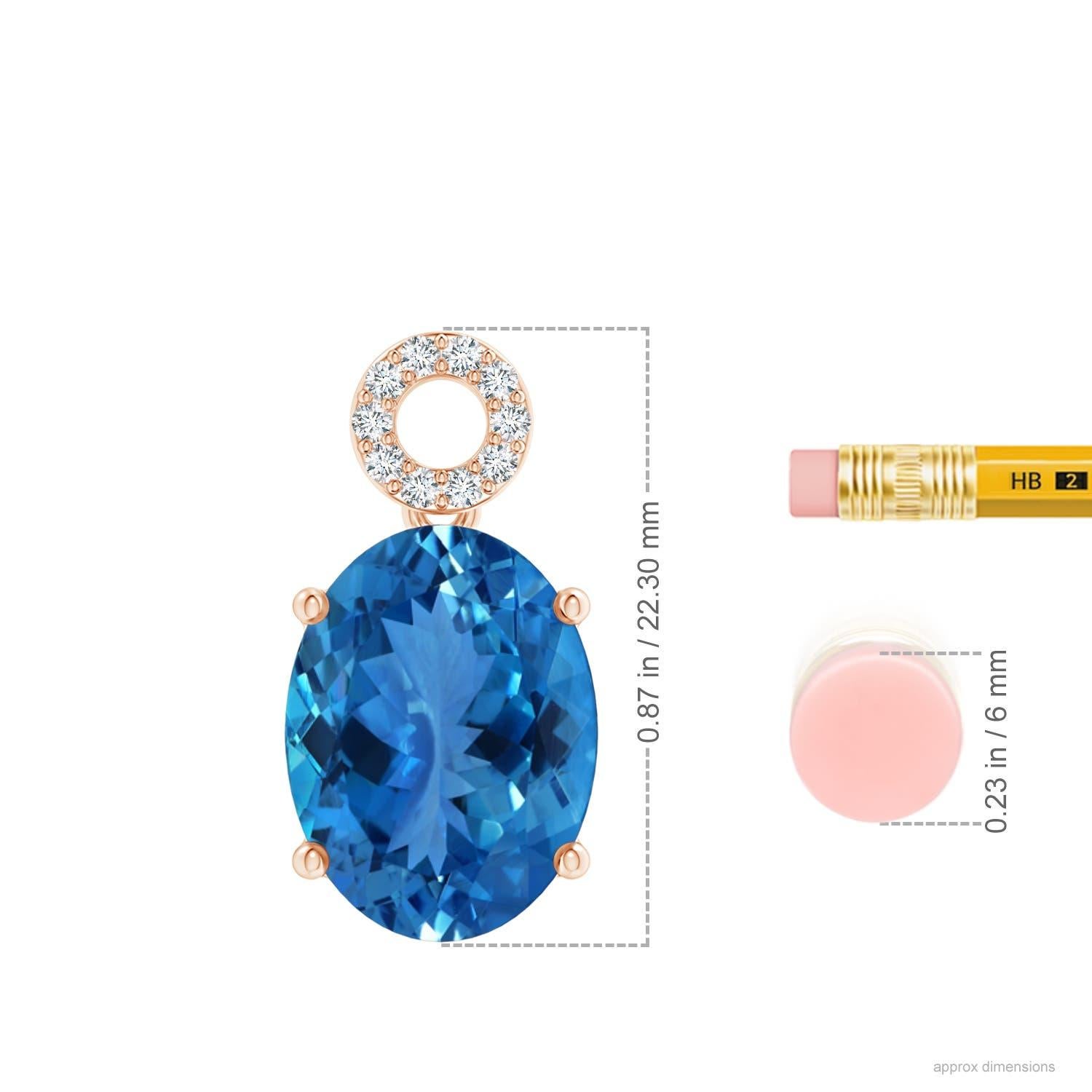Angara GIA Certified Natural Aquamarine Rose Gold Pendant Necklace In New Condition In Los Angeles, CA