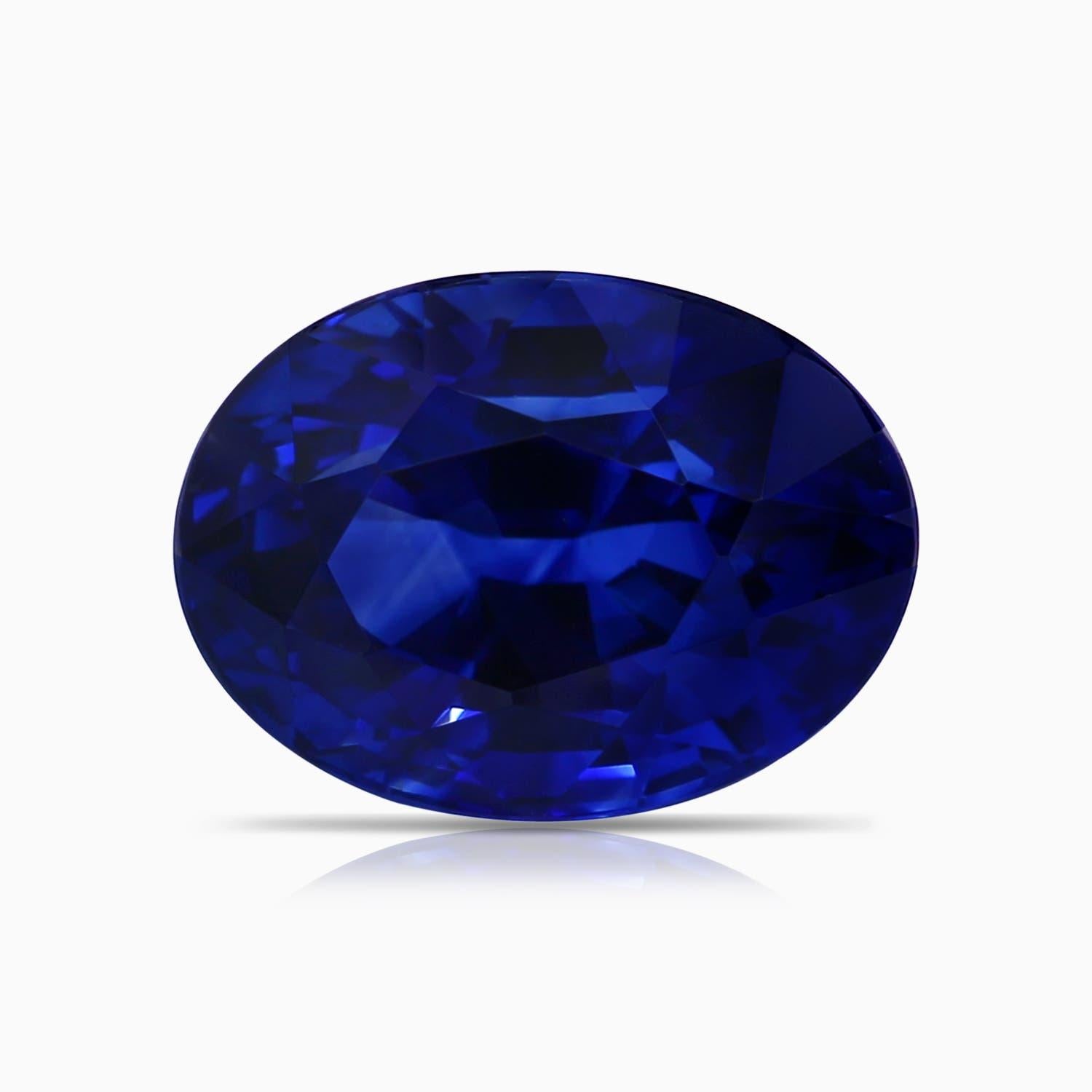 For Sale:  Angara Gia Certified Natural Blue Sapphire Halo Yellow Gold Ring with Diamonds 6