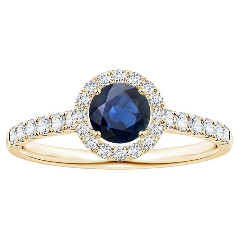 Customizable GIA Certified Natural Blue Sapphire Halo Yellow Gold Ring customizable-gia-certified-natural-blue-sapphire-halo-yellow-gold-ring