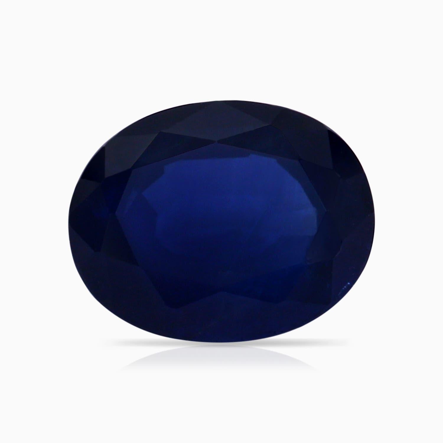 ANGARA GIA Certified Natural Blue Sapphire Ring in Platinum with Side Diamonds 6